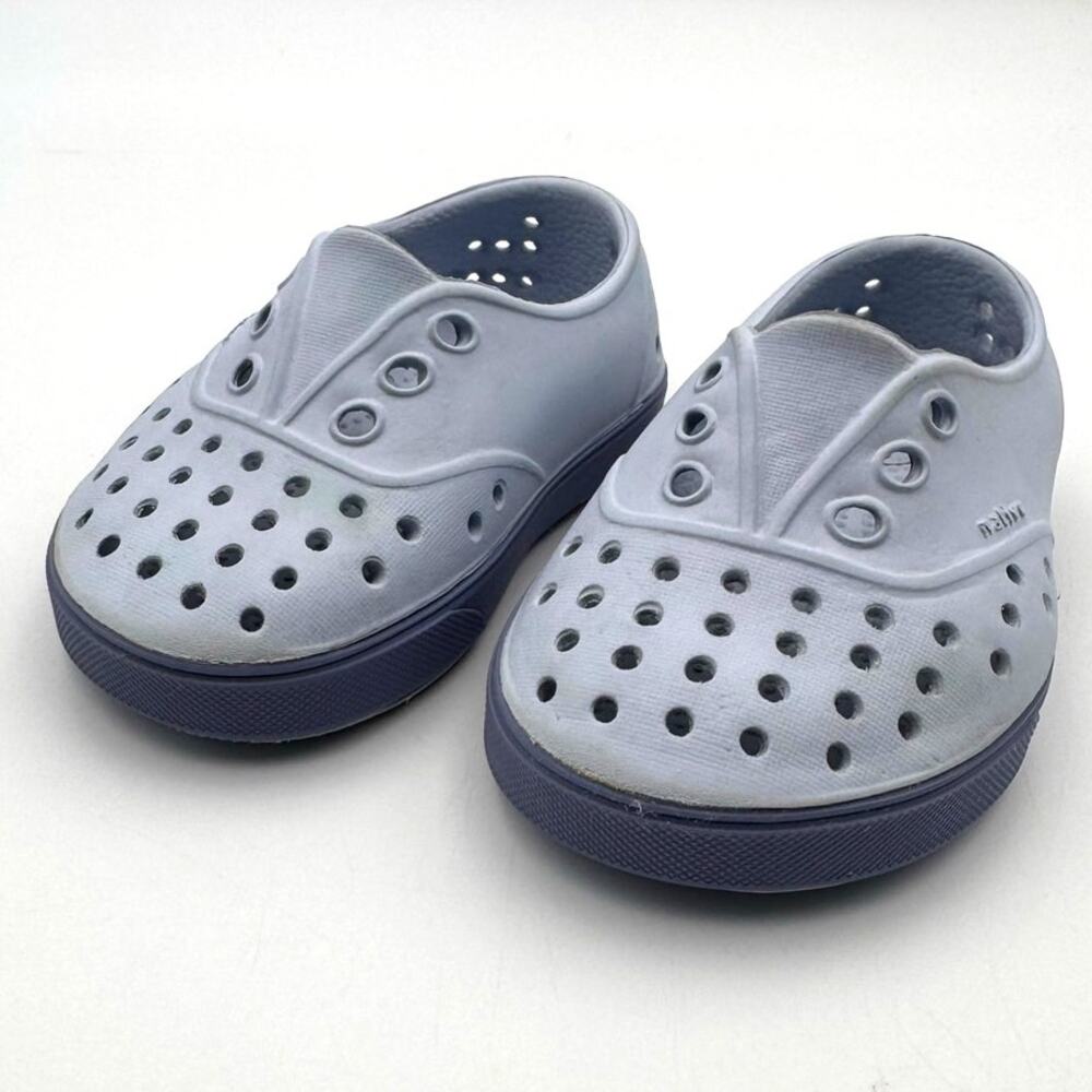 Native Shoes Miles Toddler Size C4 Gray Perforated Slip On Water Shoes Boy Girls